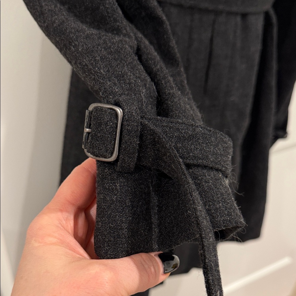 All Saints Charcoal Wool Utility Coat - Picture 6 of 7
